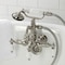 Kingston Brass CA1011T8 3-3/8" Tub Wall Mount Clawfoot Tub Faucet with Hand Shower, Brushed Nickel CA1011T8 - alternate 2